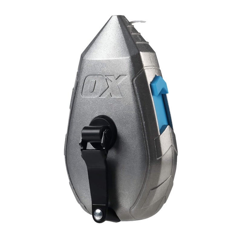 Ox Tools Contractor 100ft Chalk Line Tool Aluminum Construction Steel Crank & 1:1 Gear Ratio and Cotton and Nylon Basic Fine Line Marking Tool Professional Grade Chalk Box -T630501 - Image 1